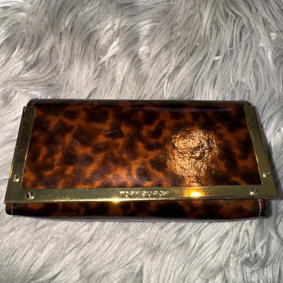 EUC Tory Burch Tortoise Gold Shell Eyeglass Sunglasses Case OS - Picture 1 of 6